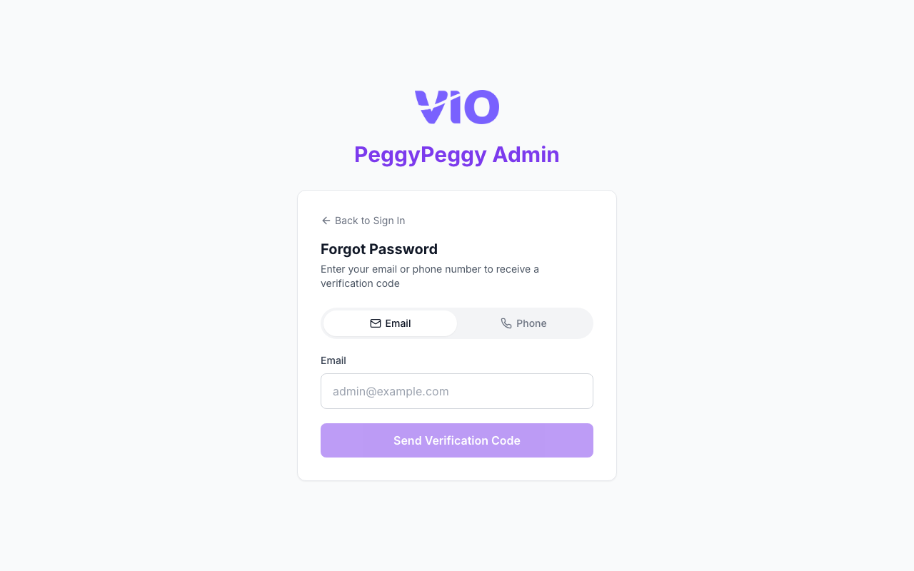 Forgot password — send code