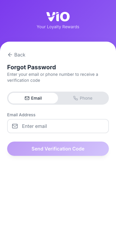 Forgot password — email