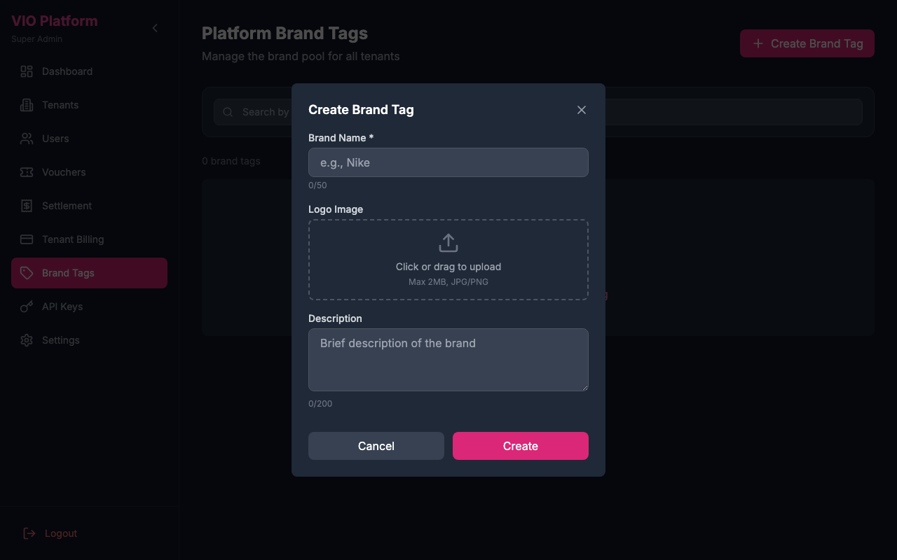 Create Brand Tag